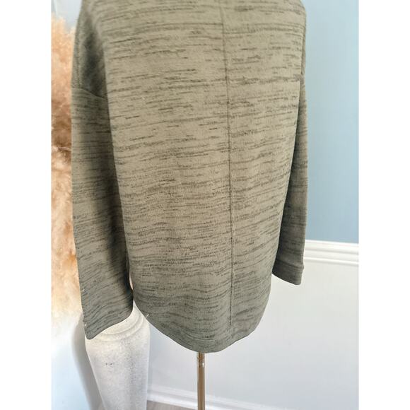 Anthro Saturday Sunday Fleece Cowl Neck Sweatshirt Small Space Dye Pullover - Picture 8 of 11